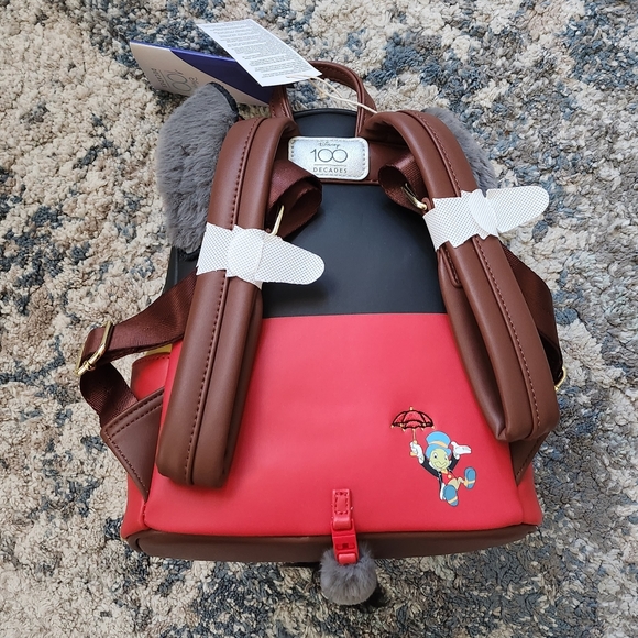 Disney 100 Decades Pinocchio Limited Release Loungefly Backpack Donkey Ears NWT - Picture 7 of 10